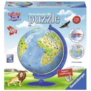 RAVENSBURGER Puzzel 3D Wereldkaart 180 stks - Frans