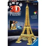 Ravensburger Eiffeltoren Night Edition- 3D puzzel gebouw - 216 stukjes