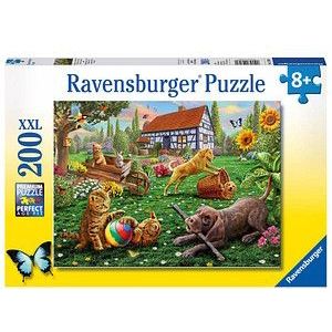 Ravensburger Kinderpuzzel - 12828 ontdekker op vier potten - katten en hondenpuzzel voor kinderen vanaf 8 jaar, met 200 delen in XXL-formaat
