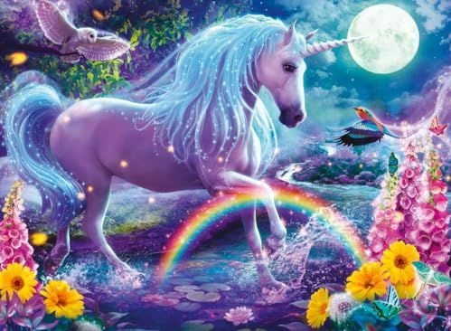 Puzzel Ravensburger 100 stukjes - Thema eenhoorns (collectie Pailletes)