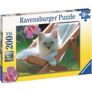 Puzzel Wit Katje 200 XXL Stukjes (Ravensburger)
