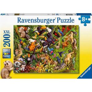 Ravensburger puzzel Bonte jungle - Legpuzzel - 200 XXL stukjes