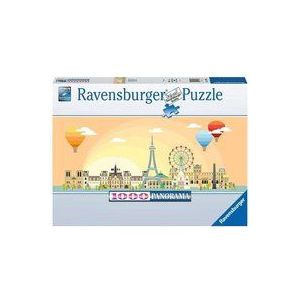 Ravensburger - Puzzel 1000 stuks-één dag in Parijs (Panorama) volwassenen, 4005556173938