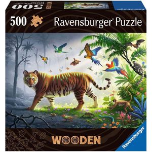 Ravensburger - Tijger in Jungle - 500 Stukjes Puzzel - Hout