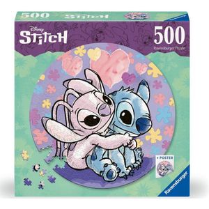 Ravensburger - Ronde Puzzel - Stitch - Blauw - 500 Stukjes