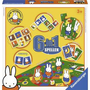 Ravensburger - Nijntje 6 in 1 - Spellendoos - Voor Kinderen vanaf 3 Jaar - 1-4 Spelers