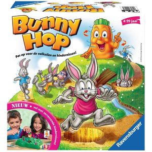 Ravensburger Bunny Hop Geheugen En Reactiespel - Compleet Gekke Konijnenrace voor 2-4 spelers van 4-99 jaar