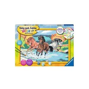 Ravensburger Verven op Nummer 28492, Trotse Wilde Paarden, Meerkleurig