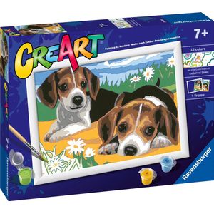 Ravensburger CreArt Beagle Puppies - Schilderen op nummer voor kinderen