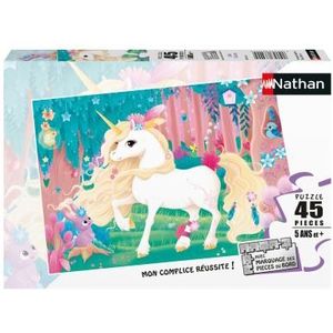 Nathan - Kinderpuzzel - 45 Stukjes - Eenhoorn - Hoogwaardig Karton