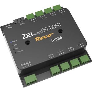 Roco - 10836 - Z21 Switch Decoder - Schakeldecoder Module - Universeel Bruikbaar - 2 Ampère Uitgangsvermogen