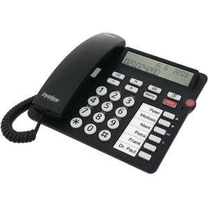Tiptel Ergofoon 1300, Telefoon, Zwart