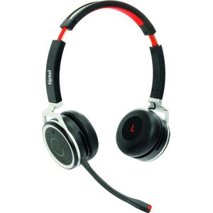 Tiptel Headset 9050 Bluetooth Stereo (ANC, 10 h, Draadloze), Koptelefoon, Oranje, Zwart