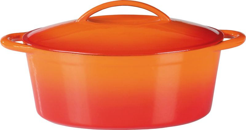 Gusseisen Ovaler Bräter Orange Shadow 33x25cm, 7,0 L