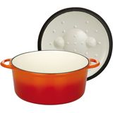 GSW Topf-Set "Orange Shadow", Gusseisen, (Set, 4 tlg., 1x Kochtopf Ø 24 cm, 1 x Bräter 32x25 cm, je mit Deckel), Induktion