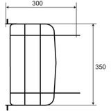 Sanit 1960652 vouwrooster voor wandgootsteen antraciet (met ophanging) 60.002.00..0099, 39.2 x 33.0 x 2.3 cm