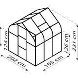 Gewächshaus Orion 3800, ESG 3mm
