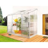 Anlehn-Gewächshaus 'Styx 3300' aluminium eloxiert 3,3 m² 4 mm hkp - Vitavia