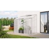 Anlehn-Gewächshaus 'Styx 3300' aluminium eloxiert 3,3 m² 4 mm hkp - Vitavia