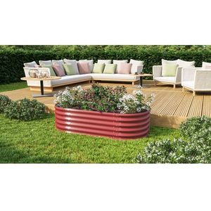 Vitavia Verhoogd Moestuinbed Vita Maat 401 Zincalume Rood 82x62x40cm