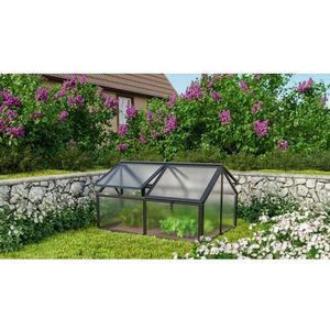 Vitavia Gamma kweekbak 1,05m² met polycarbonaat - Zwart