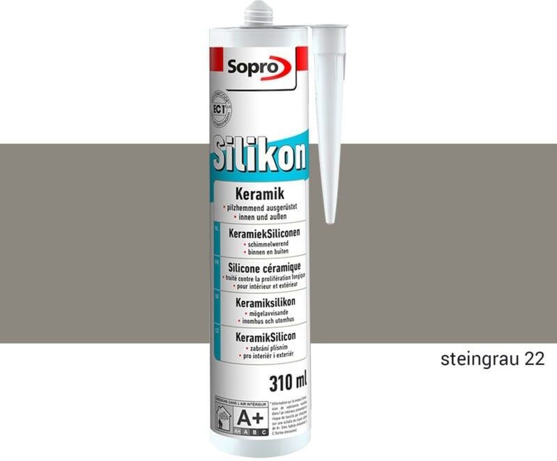 Sopro - Silicone Kit - Steengrijs - 310ml - Schimmelwerend
