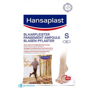 Hansaplast Blaren Pleisters - Voet Verzorging - Blaar Pleister - Anti Blaren - Waterproof Pleisters - Klein S - 6 Stuks