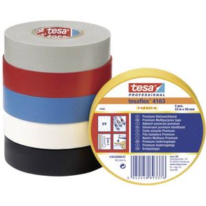 Premium 04163-00003-02 Isolierband flex® 4163 Schwarz (l x b) 33 m x 12 mm 1 St. - Tesa