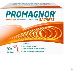 Promagnor: Hoog Gedoseerd Magnesium 450mg (30 zakjes)
