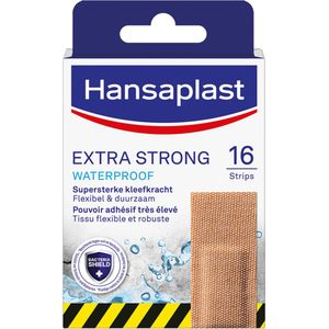 Hansaplast Extra Strong Waterproof Pleisters - Waterdichte pleister - Wondpleisters - Wondverzorging - 16 Stuks