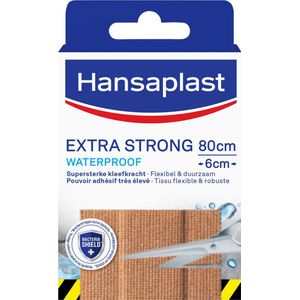 Hansaplast Extra Strong Waterproof Pleisters - Waterdichte pleister - Wondpleisters - Wondverzorging - 80 x 6cm