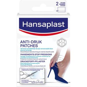 Hansaplast Voet Pleister - Anti-druk patches - 2 stuks - Verlicht onmiddellijk de pijn veroorzaakt door druk of wrijving - Kan geknipt worden in elk gewenst formaat