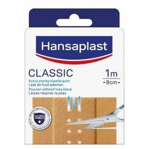 Hansaplast - Pleisters Classic - 1 m x 8 cm - Ademend en Waterafstotend