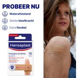 Hansaplast - Elastic Vingerstrips - Pleisters - 16 Stuks - Elastisch