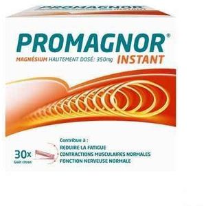 Promagnor - Instant - Magnesiumsupplement - Citroen - Poeder - 30 Sticks