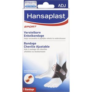 Hansaplast Sport Enkel Bandage - Enkelsteun - Enkel Brace - Verstelbaar - Zwart - 1 Stuk