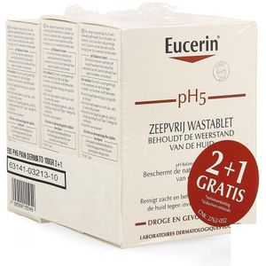 Eucerin Ph5 Wastablet Zeep Zonder Zeep 100g 3 stuks