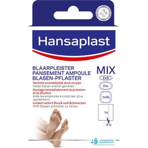 Hansaplast SOS Mix Pack Blaren Pleisters - Voet Verzorging - Blaar Pleister - Anti Blaren - Waterproof Pleisters - 6 Stuks