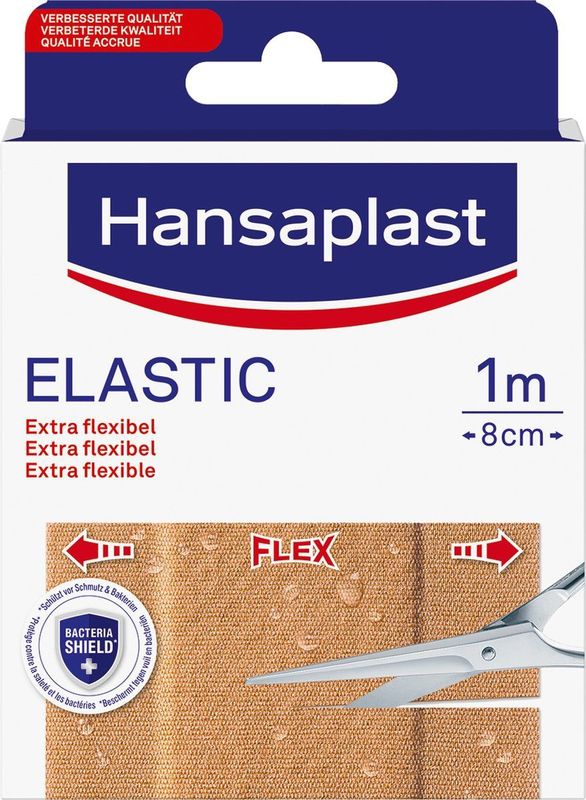 Hansaplast Elastic Pleisters - Wondpleisters - Wondverzorging - 1m x 8cm