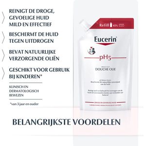 3x Eucerin Douche Olie PH5 400 ml