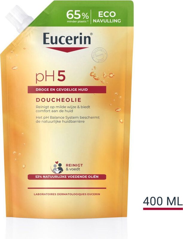 3x Eucerin pH5 Doucheolie Navulverpakking 400 ml