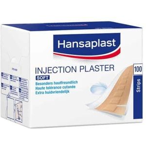 Hansaplast zachte injectiepleister 4 cm x 1,9 cm - 100 stuks