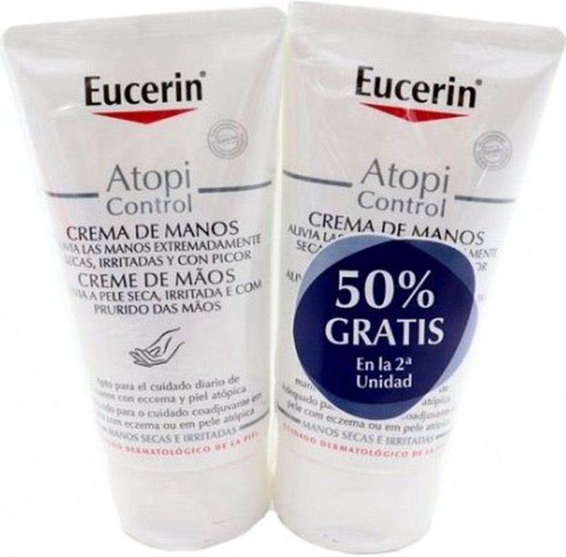 Eucerin - Atopi Control - Handcrème - 2 x 75 ml - Voor Droge Huid