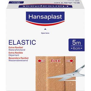 Hansaplast Elastic Pleisters - Pleisters Op Rol - Wondpleisters - Wondverzorging - Waterafstotende Pleister - 5m x 6cm