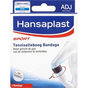 HHansaplast Sport Tenniselleboog Bandage - Tennisarm Brace - Elleboogbraces - Verstelbaar - Zwart - 1 Stuk