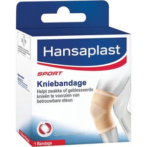 Hansaplast Sport Knie Bandage - Kniesteun - Knie Brace - Knie ondersteuning - Knieverband - M - 1 Stuk