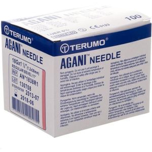 Terumo Agani naalden 18G 1 1/2 roze 100 stuks