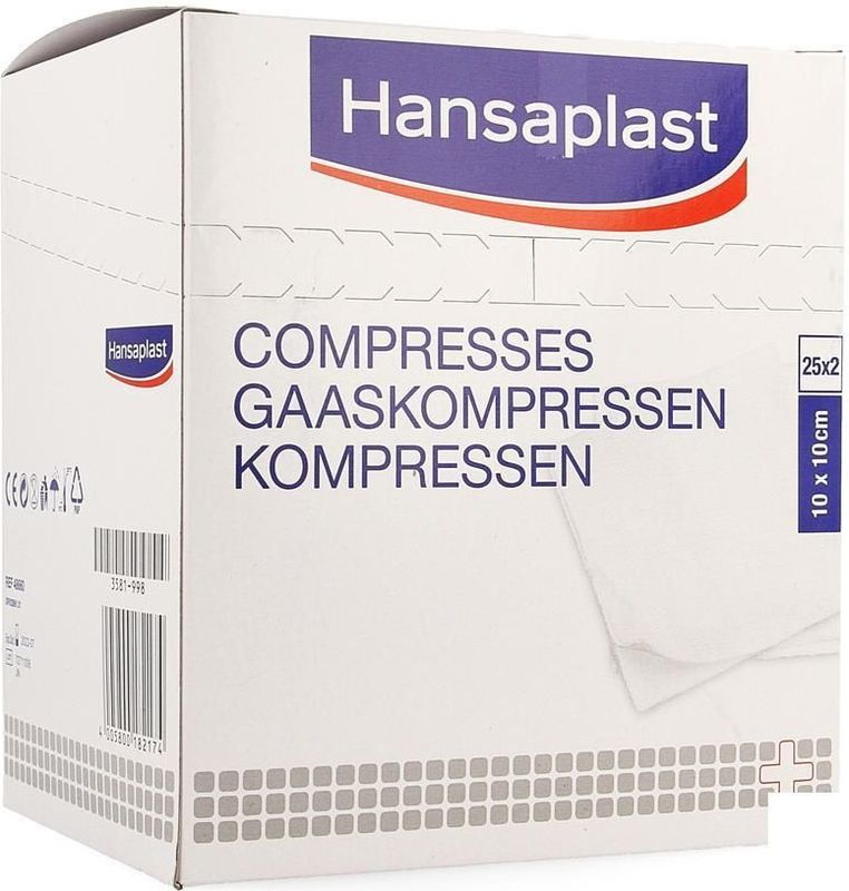 Hansaplast Gaaskompres Zacht 50 Stuks