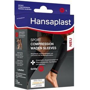 Hansaplast Sport Compression Wear Waden Sleeves Bandage de soutien musculaire pour mollet Bas de compression Favorise la récupération musculaire Taille L/XL