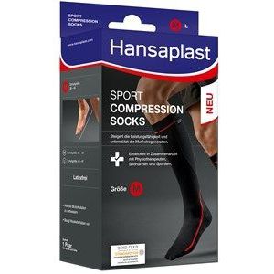 Hansaplast Sport Compression Socks, sportcompressiekousen ter ondersteuning van de spieren, kniekousen bevorderen het spierherstel, 1 paar, maat S/M